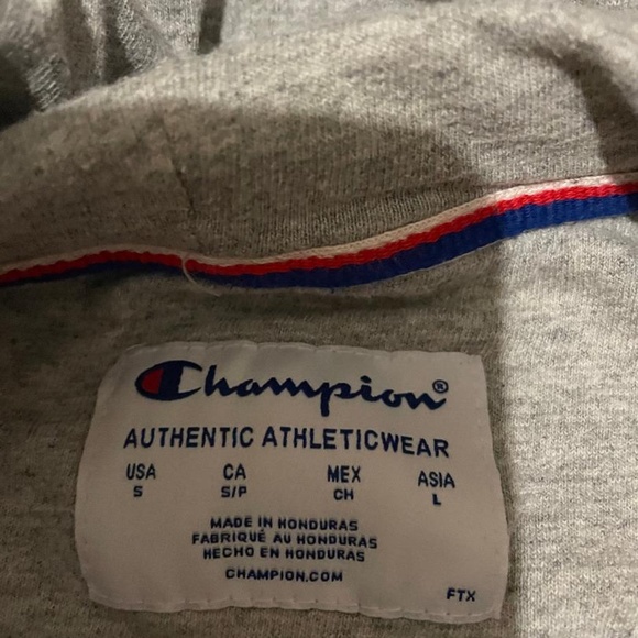 Champion Sweatshirt Hoodie, pockets, Men's Small Red - Picture 3 of 4